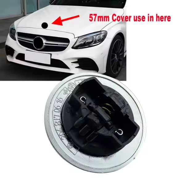 Mercedes-Benz Black Front Hood Emblem 57mm – A0008171701