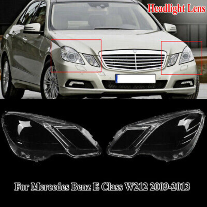 Headlight Glass Lens Plastic OEM for Mercedes E-Class W212 (09-12)