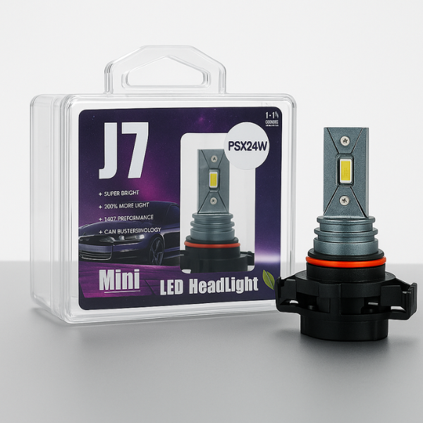 Super Bright Mini LED Fog Light Bulbs (White) 2 Pieces - PSX24W