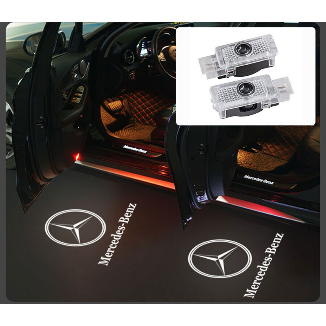 Mercedes W203 LED Car Door Logo Lights - Set of 2