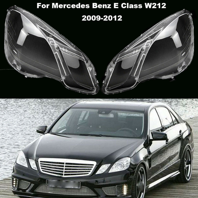 Headlight Glass Lens Plastic OEM for Mercedes E-Class W212 (09-12)