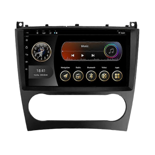 9" Android 12 Car Multimedia Player – For Mercedes-Benz C-Class W203 W209 (2004–2011)