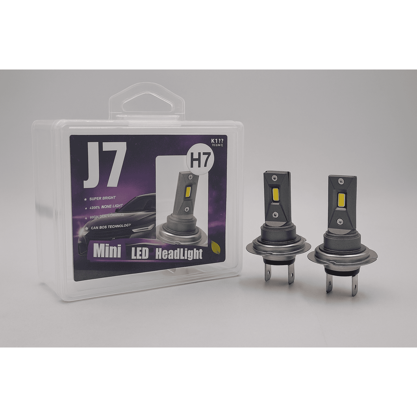J7 H7 LED Light Bulbs – 6500K Cool White | Set of 2