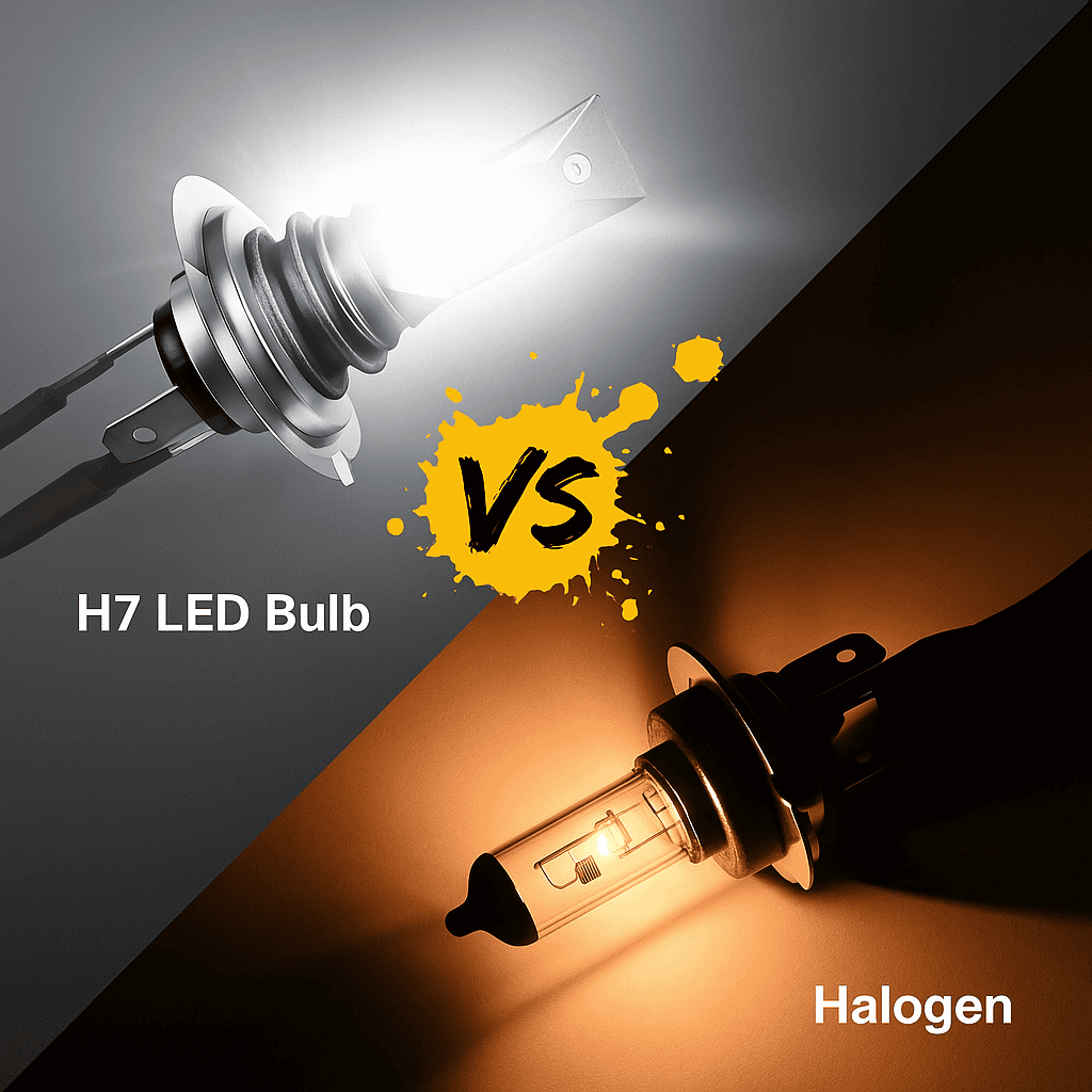 J7 H7 LED Light Bulbs – 6500K Cool White | Set of 2
