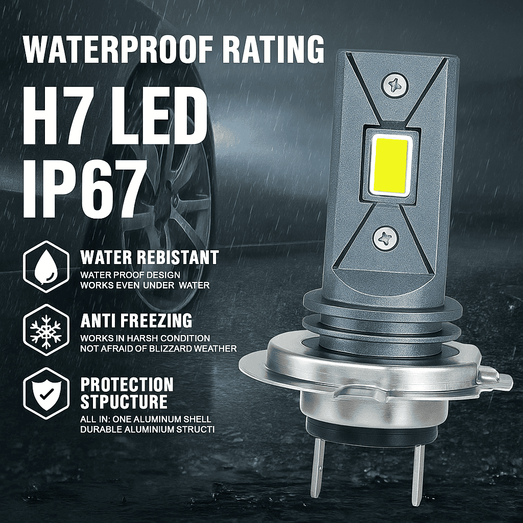 J7 H7 LED Light Bulbs – 6500K Cool White | Set of 2