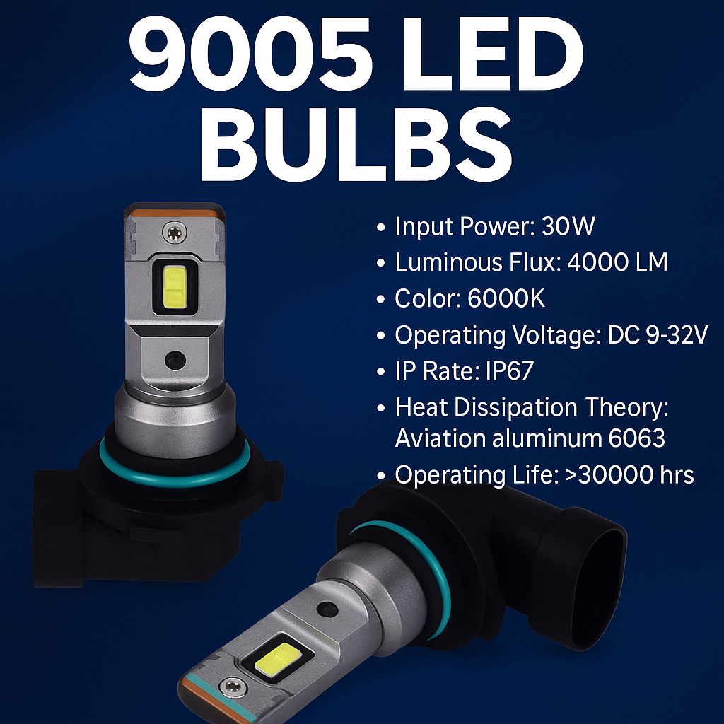 J7 LED 9005 Headlight Bulbs - Set of 2