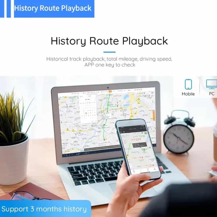 Online 4G Sim Card Tracker 3 year Battery live Vehicle and Car Tracker with GPS Positioning Waterproof Function