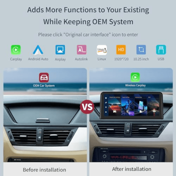 BMW X1 E84 Android Nav Touch Screen with Carplay/Android Auto