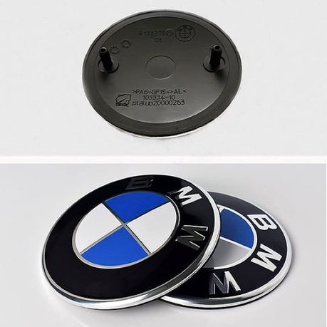 BMW Replacement Bonnet Badge Emblem 82mm - Pins