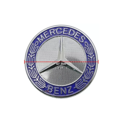 Mercedes-Benz Front Hood Emblem 57mm Blue  - A2048170616