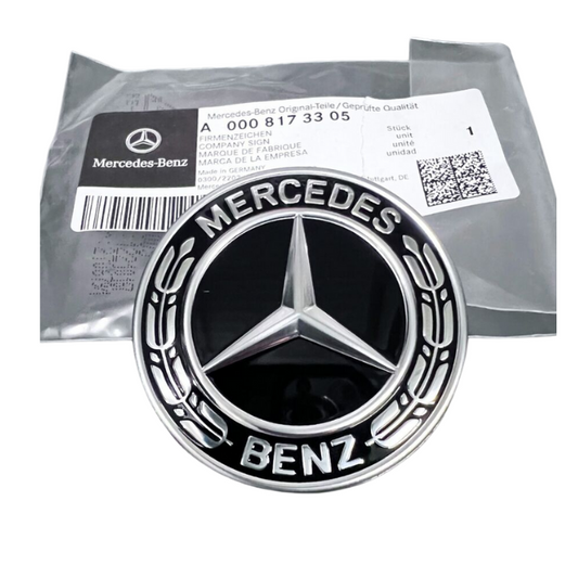 Mercedes Benz 57mm Bonnet Badge - A2188170116 Black Colour