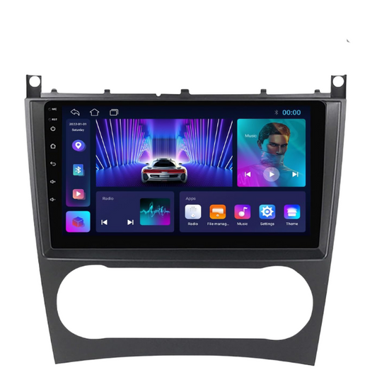 9" Android 12 Car Multimedia Player – For Mercedes-Benz C-Class W203 W209 (2004–2011)