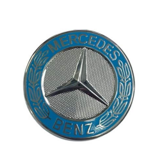 Mercedes Benz 57mm Bonnet Badge - A2188170116 Turquoise Light Blue Colour