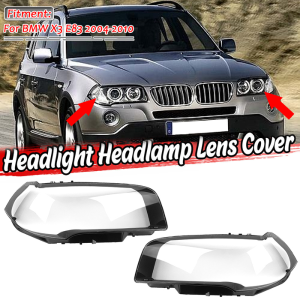 BMW X3 E83 04-10 Headlight Replacement Lens - Right