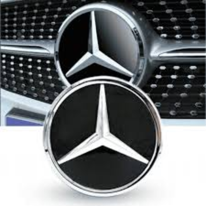 Glass Mirror Badge For Mercedes A0008880500 GLC/GLE W166 16-19 Main Grille