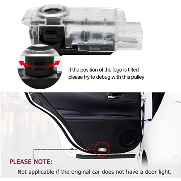Audi Car Door LED Logo Lights - Set of 2