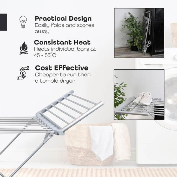 Electric Foldable Clothes Air Drying Rack