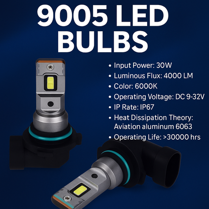 J7 LED 9005 Headlight Bulbs - Set of 2