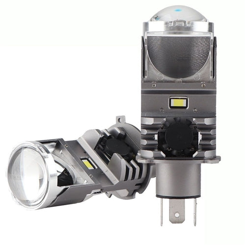 Headlight LED Globes H4 with Projector Lens - Set of 2