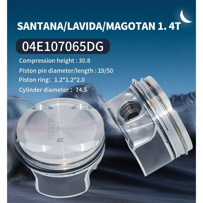 Pistons for Audi VW 04E107065DG 04E107065GF 04E107065EJ 04E107065GL EA211 1.4 CMBA CXSA CZCA 74.5mm STD size