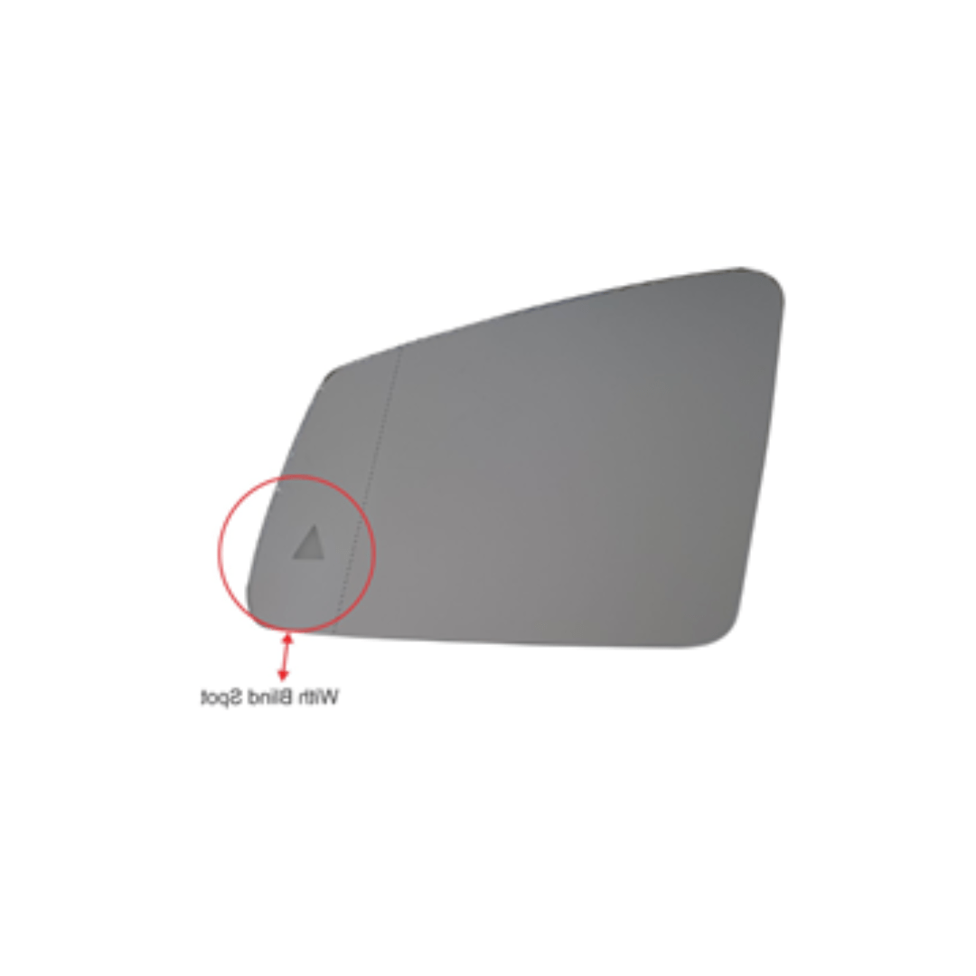 Mercedes Benz W204 Mirror Glass with BMS - A2128102921 930-0017-001 A3159546 V:592070