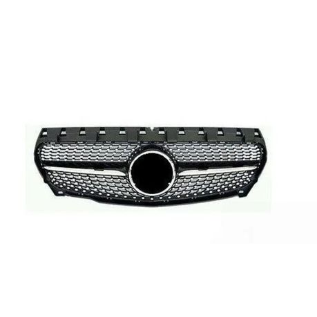 MERCEDES BENZ NEW A CLASS W176 FRONT DIAMOND BLACK GRILLE A17688020839040 - No Badge